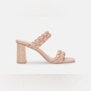 Dolce Vita Paily Nude Braided Block Heel Sandals Size 7.5